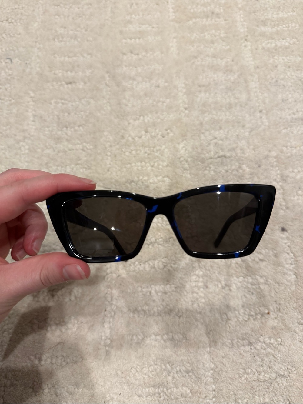 Saint Laurent SL276 Mica Black/Blue Tortoise Cat-Eye MC Sunglasses - Picture 2 of 6